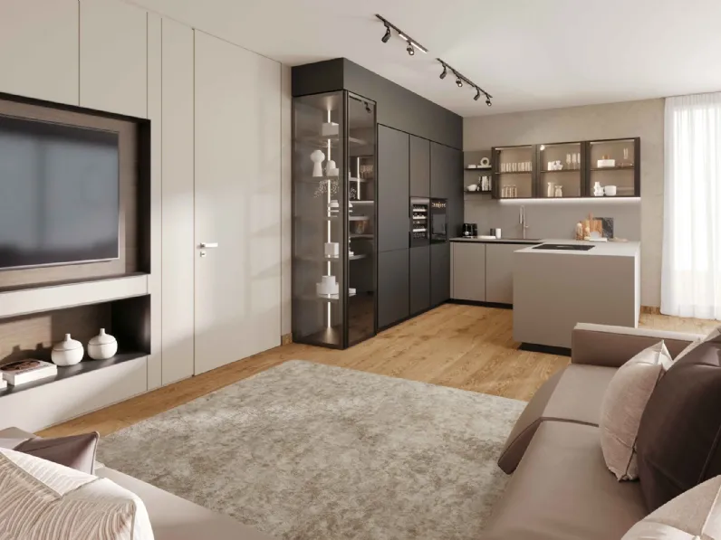 Cucina Moderna con penisola Pratica 2408 di La Casa Moderna