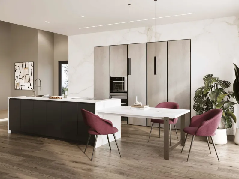 Cucina Moderna con isola Pratica 2409 di La Casa Moderna