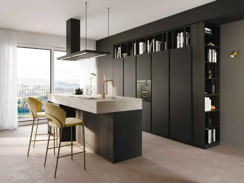 Cucina Moderna con isola Pratica 2411 di La Casa Moderna