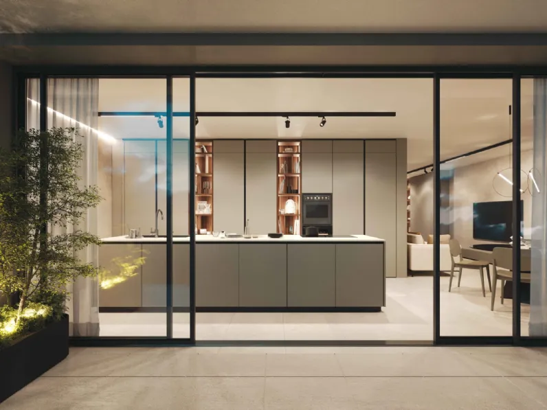 Cucina Moderna con isola Pratica 2413 di La Casa Moderna