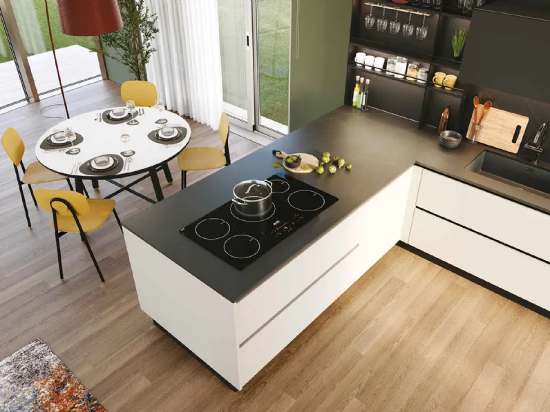 Cucina Moderna con penisola Pratica 2510 di La Casa Moderna