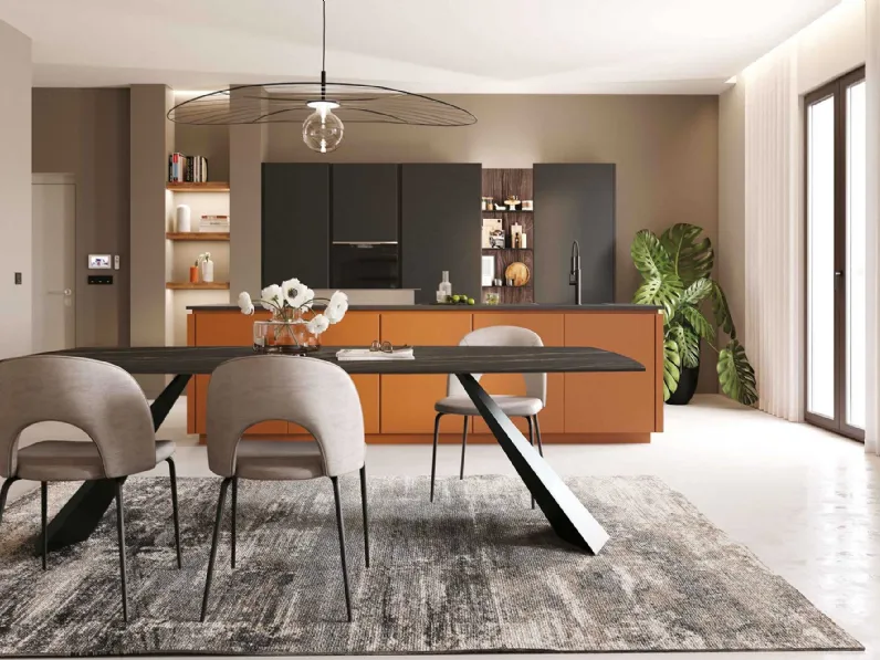 Cucina Moderna con isola Pratica 2517 di La Casa Moderna