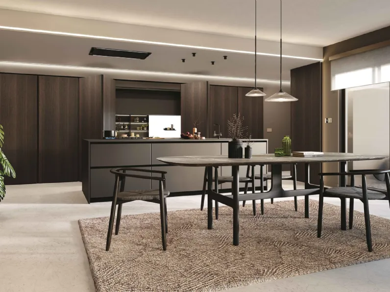 Cucina Moderna con isola Pratica 2518 di La Casa Moderna