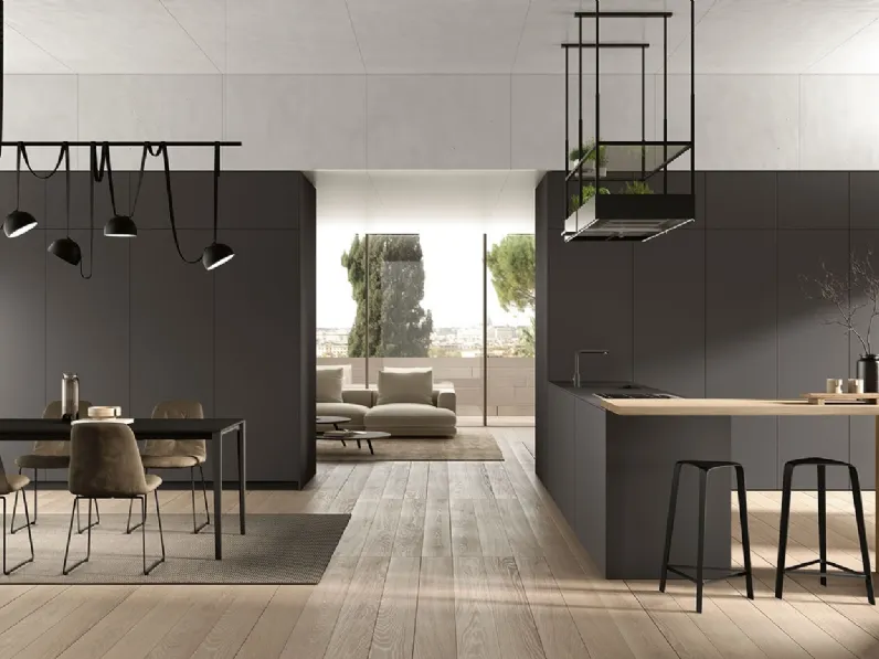 Cucina Moderna con penisola Pratica L 11 di Colombini Kitchen