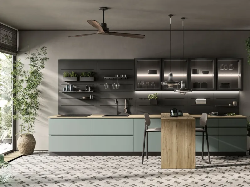 Cucina Moderna con penisola Pura 05 di Colombini Casa Artec