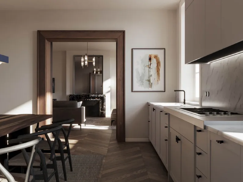 Cucina Moderna Quadra Lineare di Scic