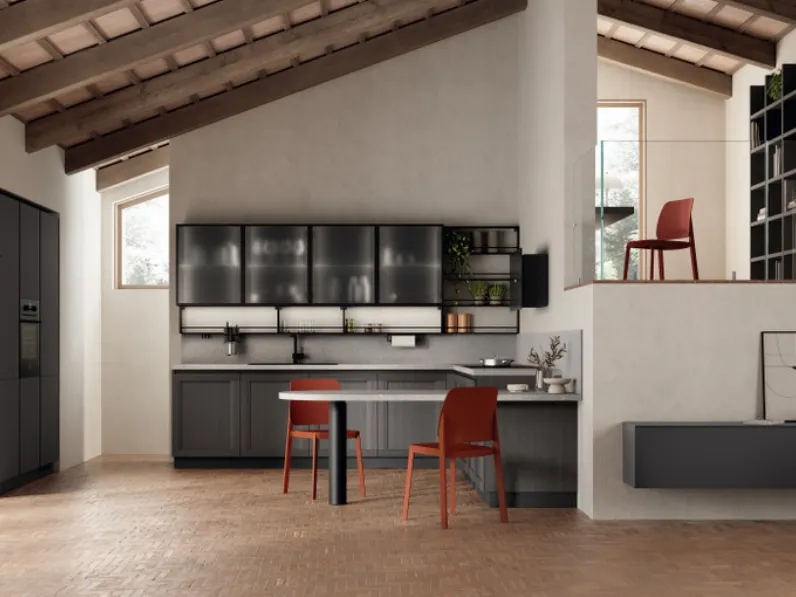 Cucina Moderna con penisola Regola 04 di Scavolini