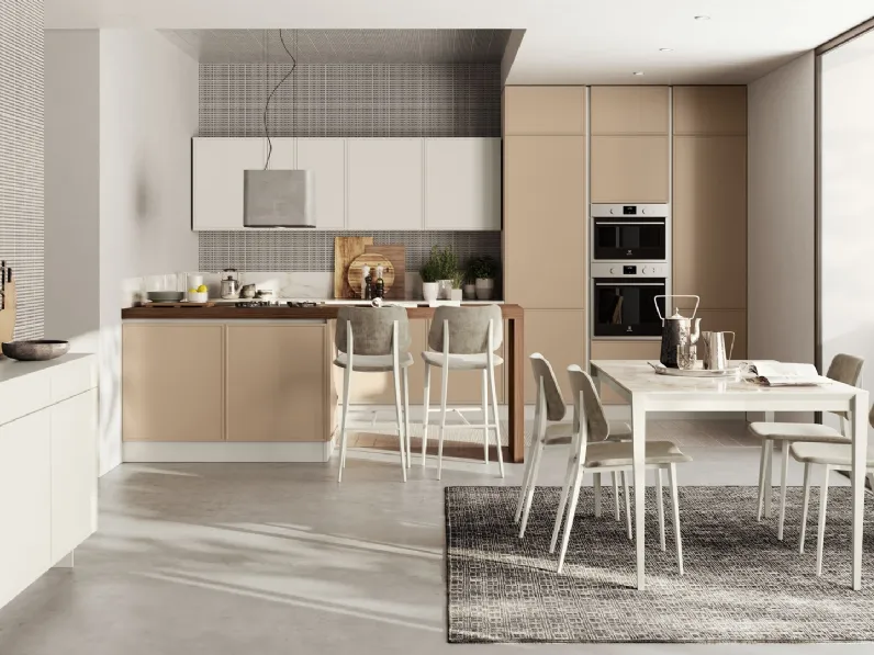 Cucina Moderna Rewind con penisola di Creo