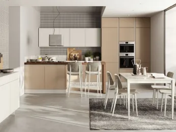 La cucina moderna Rewind con penisola di Creo