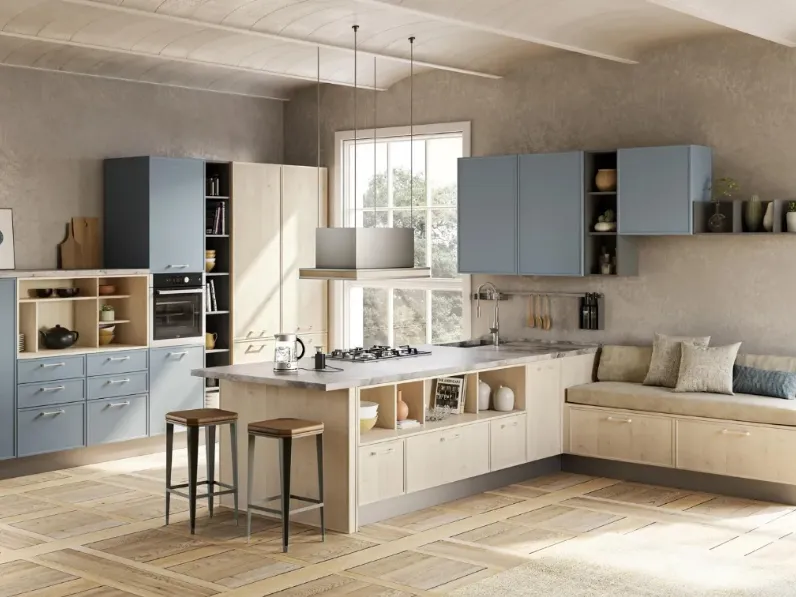 Cucina Rewind con penisola di Creo