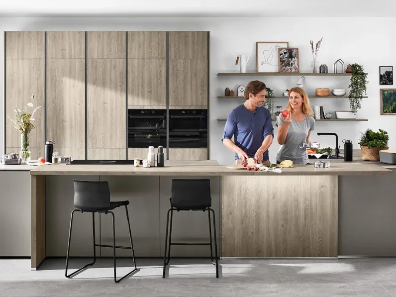 Cucina Moderna con isola Riva 843 di Nobilia