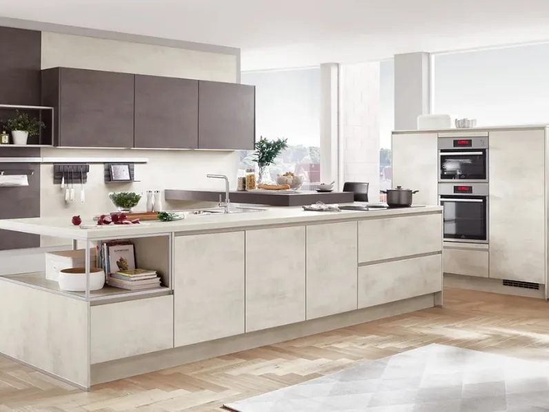 Cucina Moderna con penisola Riva 891 di Nobilia