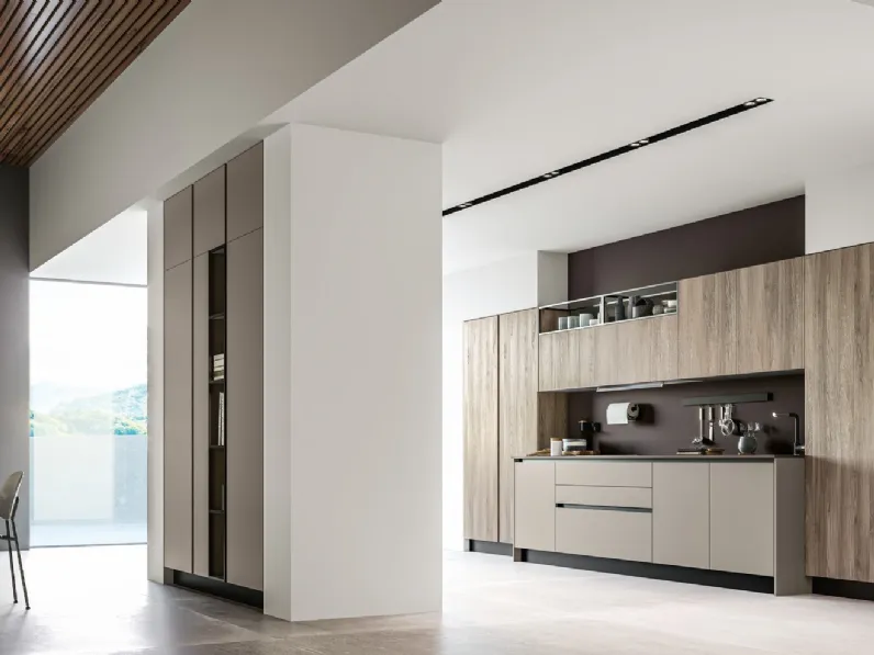 Cucina Moderna lineare Round 02 di Arredo3