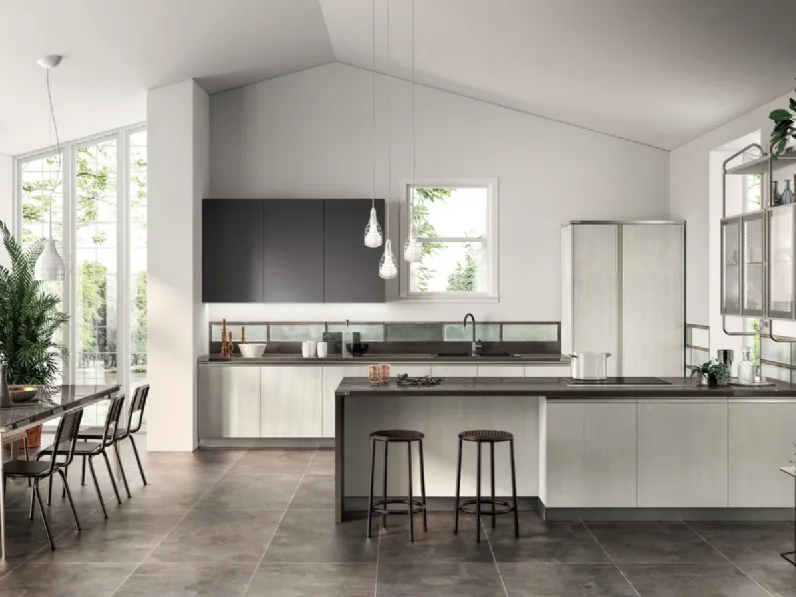 Cucina Diesel Open Workshop Concrete Jersey di Scavolini
