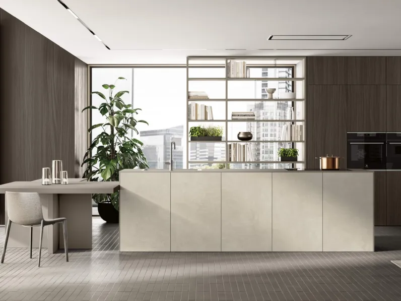 Cucina Moderna con penisola Segno 02 di Colombini Casa Artec