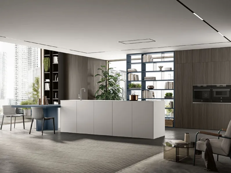 Cucina Moderna con penisola Segno 02 di Colombini Casa Artec