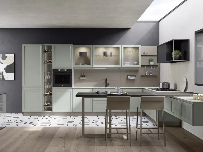 Cucina Moderna Selma con penisola di Creo