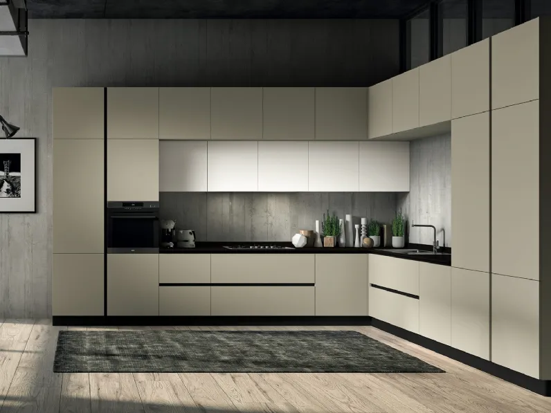 Cucina Moderna angolare Seta 06 di Essebi