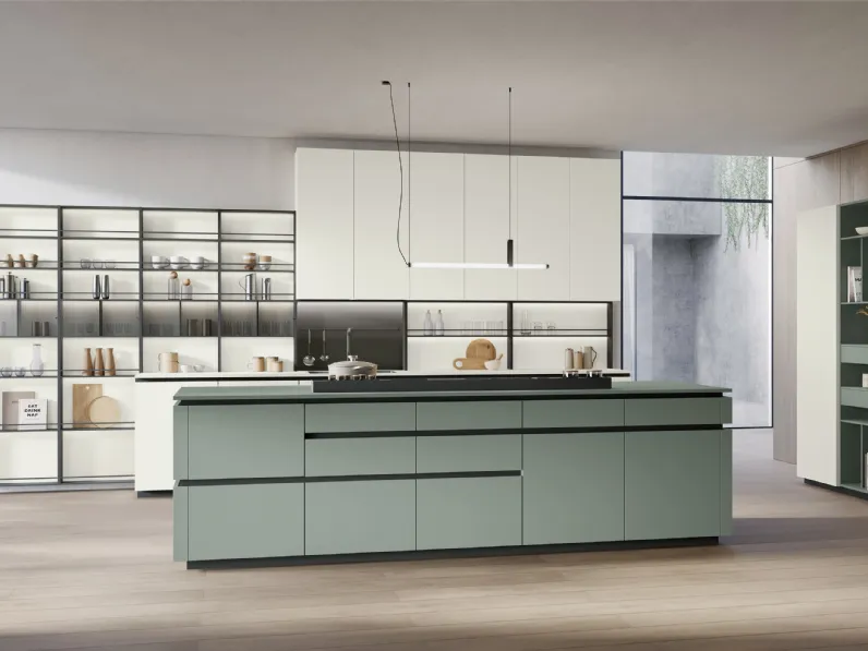 Cucina Moderna con isola Shade Lab 03 di Lube