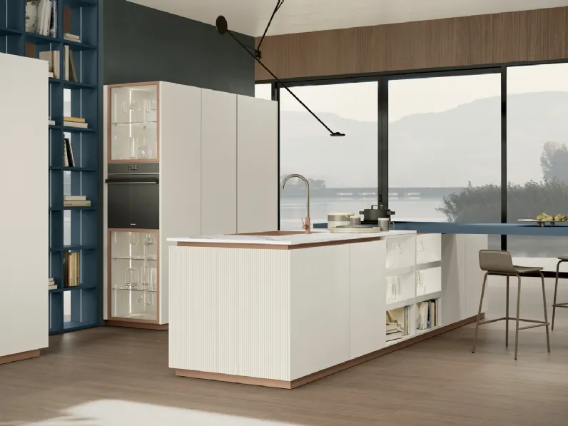 Cucina Moderna con penisola Shade Lab 05 di Lube