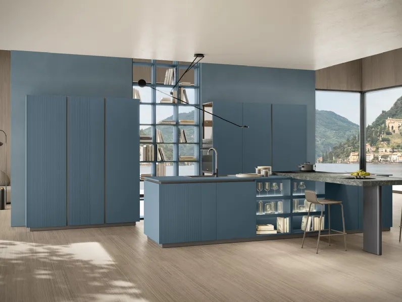 Cucina Moderna con penisola Shade Lab 05 di Lube