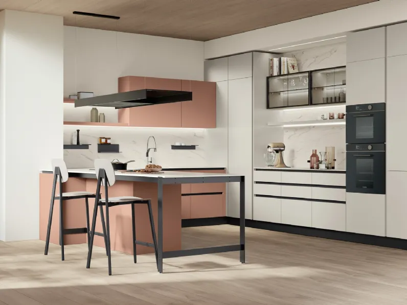 Cucina Moderna con penisola Shade Lab 07 di Lube