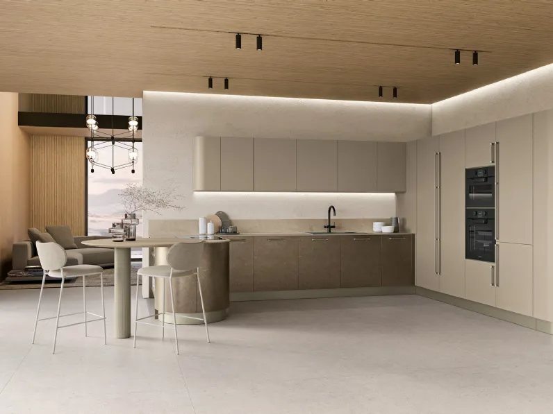 Cucina Moderna con penisola Shade Lab 08 di Lube