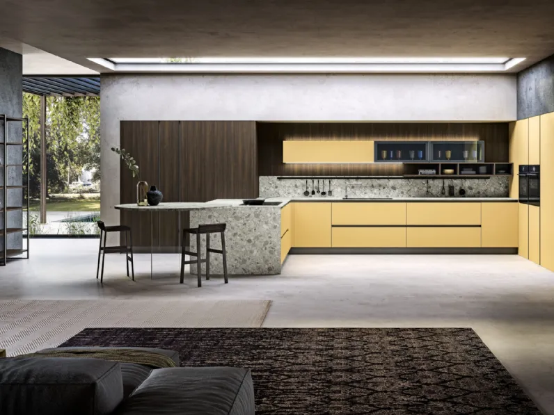 Cucina Moderna Shine Senape di Atra Cucine