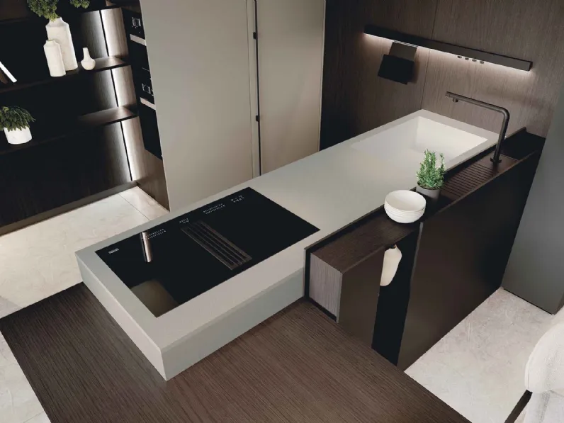 Cucina Moderna con penisola Sistematica 2501 di La Casa Moderna