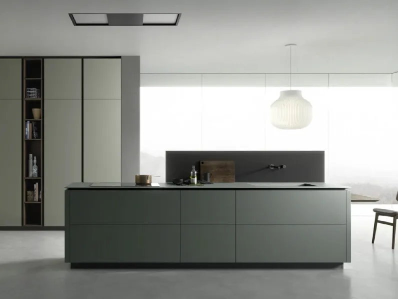 Cucina Moderna Sistematica con isola 04 Pura di La Casa Moderna