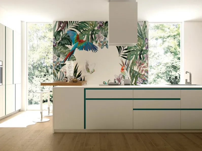 Cucina Moderna Sistematica con isola 09 Tratto di La Casa Moderna