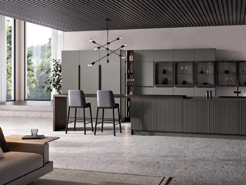 Cucina Moderna con isola Sky 04 di Spar