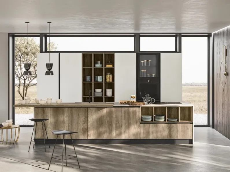 Cucina Moderna con isola Smart 02 di Gicinque