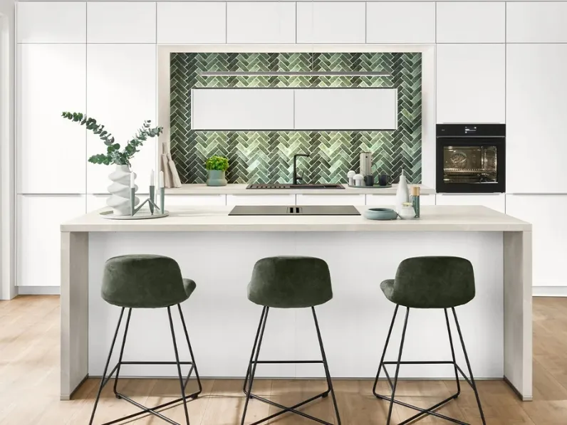 Cucina Moderna con isola Softline 507 di Nobilia