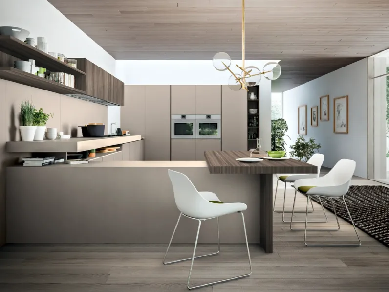 Cucina Moderna angolare con penisola SP-22 Moderno 15 di Astra