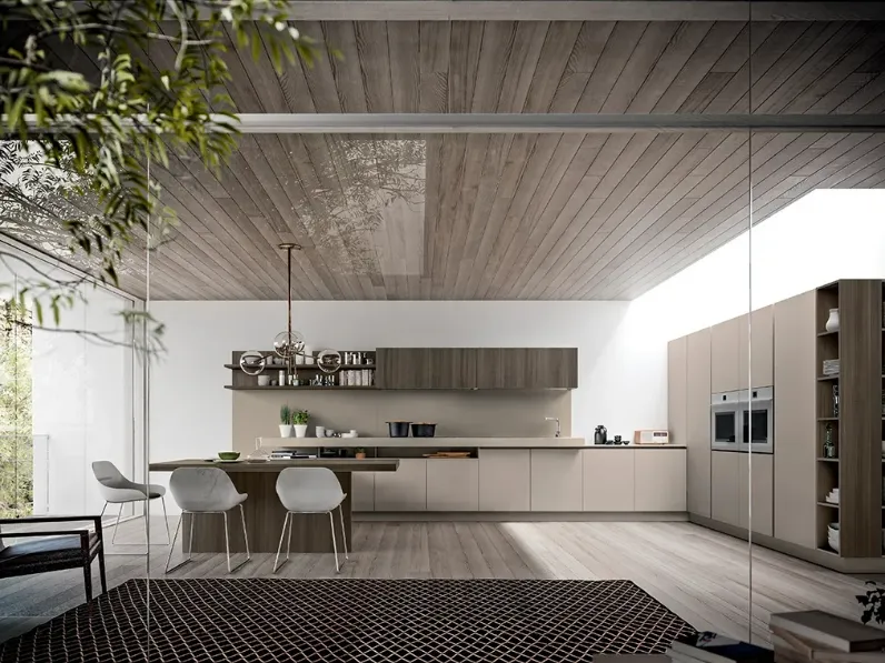 Cucina Moderna angolare con penisola SP-22 Moderno 15 di Astra