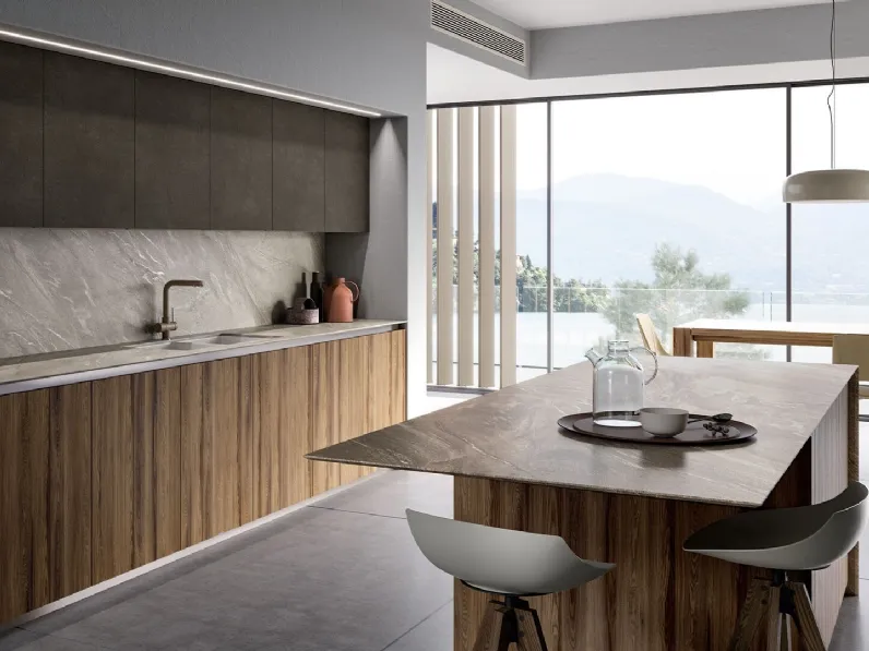 Cucina Moderna con isola Vivere Italia 02 di Spagnol Cucine