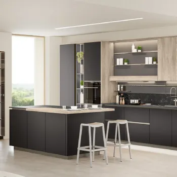Cucina Moderna con isola Start-Time J 02 di Veneta Cucine