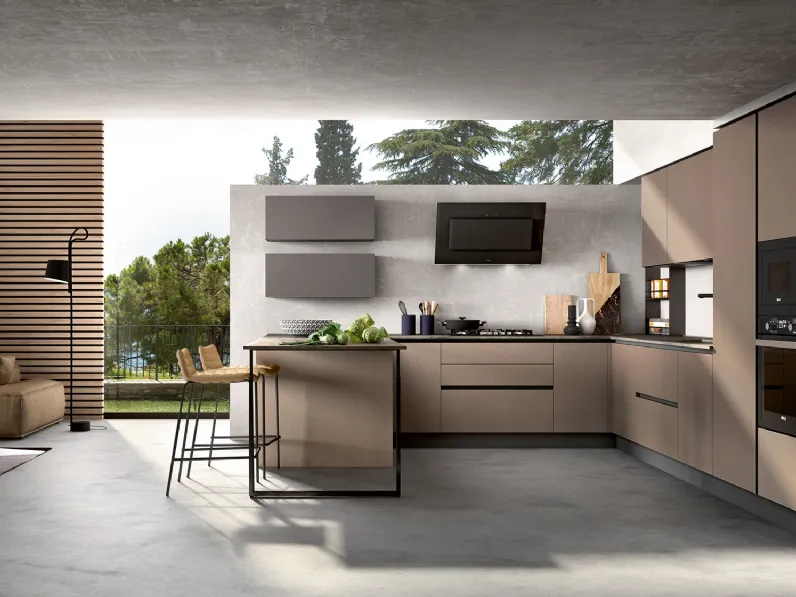 Cucina Moderna con penisola Stella 05 di Essebi
