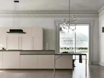 La cucina moderna Metropolis 05 di Stosa presenta una penisola elegante.