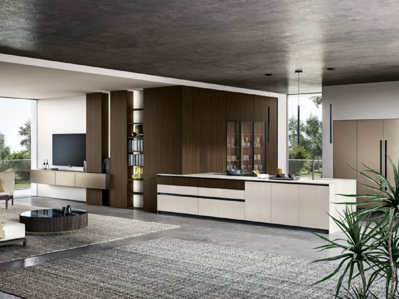 Cucina Moderna System 22 Riga con penisola di Atra Cucine