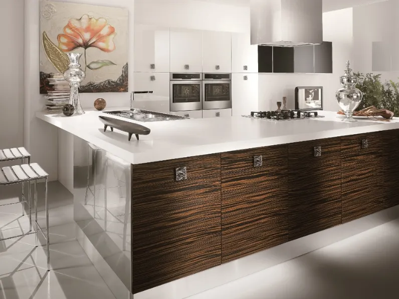 Cucina Moderna con penisola Systema 2 di Cucinesse