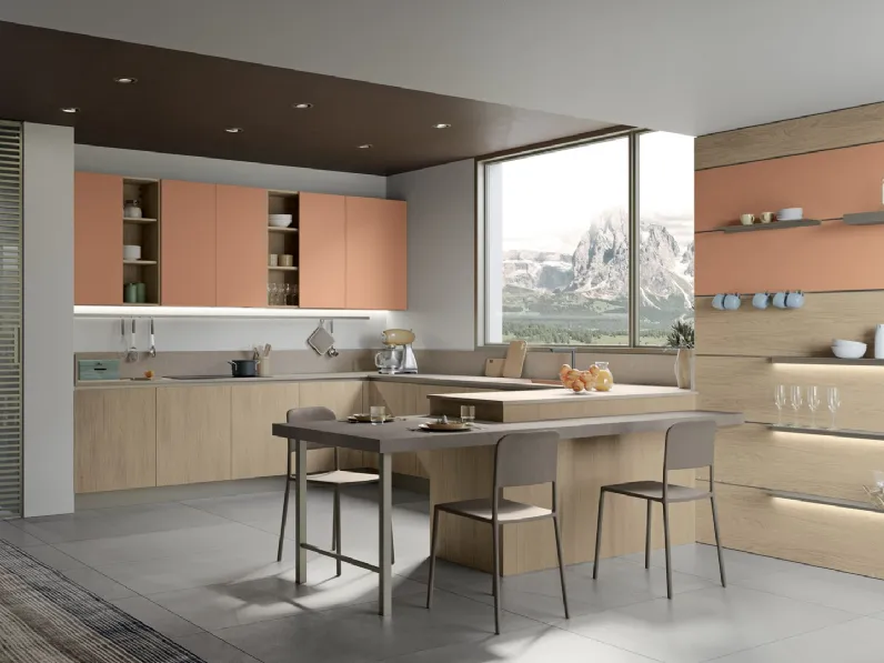 Cucina Moderna Tablet con penisola di Creo