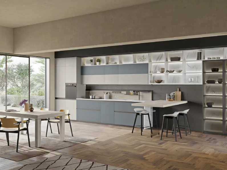 Cucina Moderna Tablet con penisola di Creo