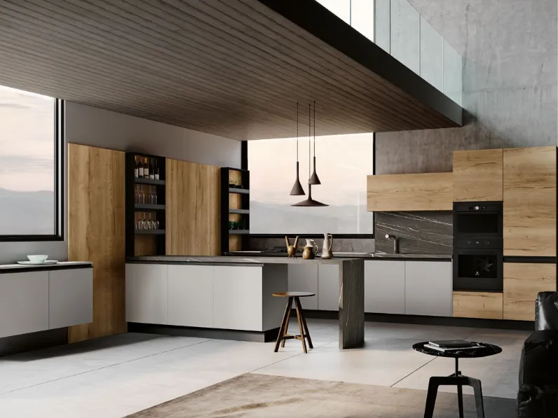 Cucina Moderna Teia-con-penisola Imab