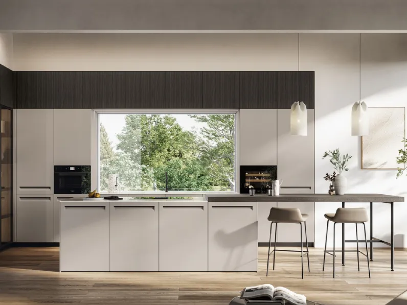 Cucina Moderna in Pet con isola Tekna di Arredo3