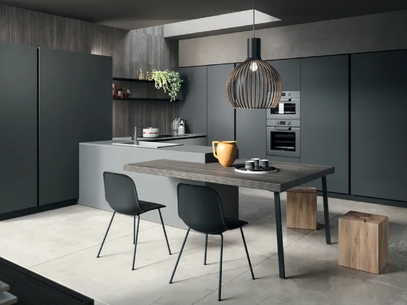 Cucina Moderna con penisola Twenty Moderno 09 di Astra