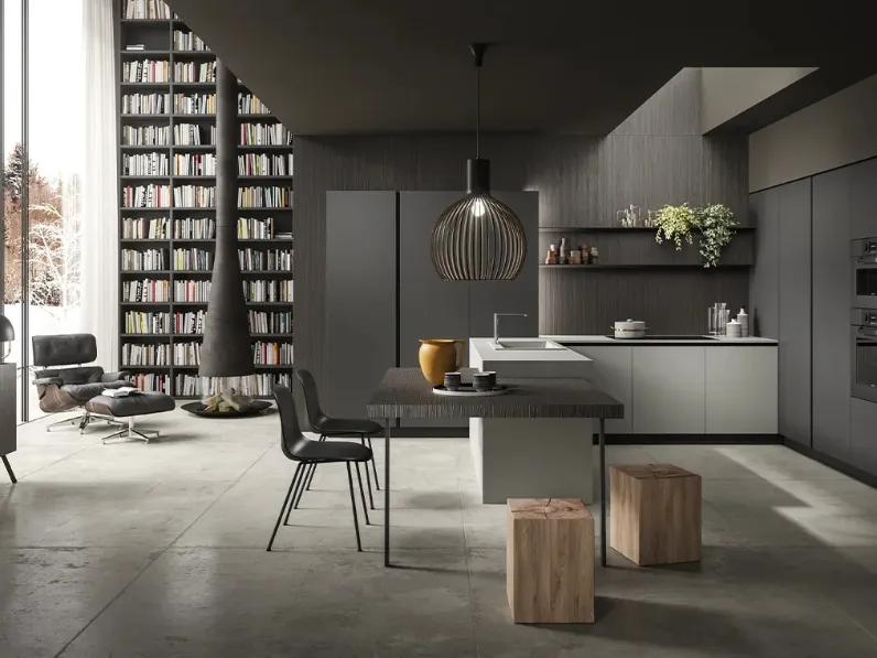 Cucina Moderna con penisola Twenty Moderno 11 di Astra