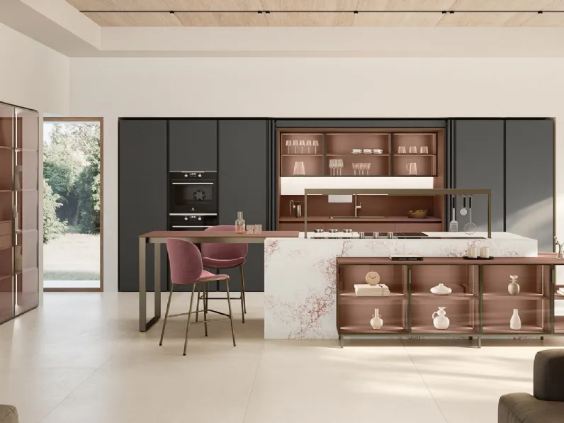 Cucina Moderna con isola Lounge 02 di Veneta Cucine