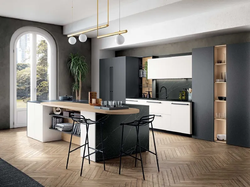 Cucina Moderna con isola Ventidue & XL 01 di GM Cucine